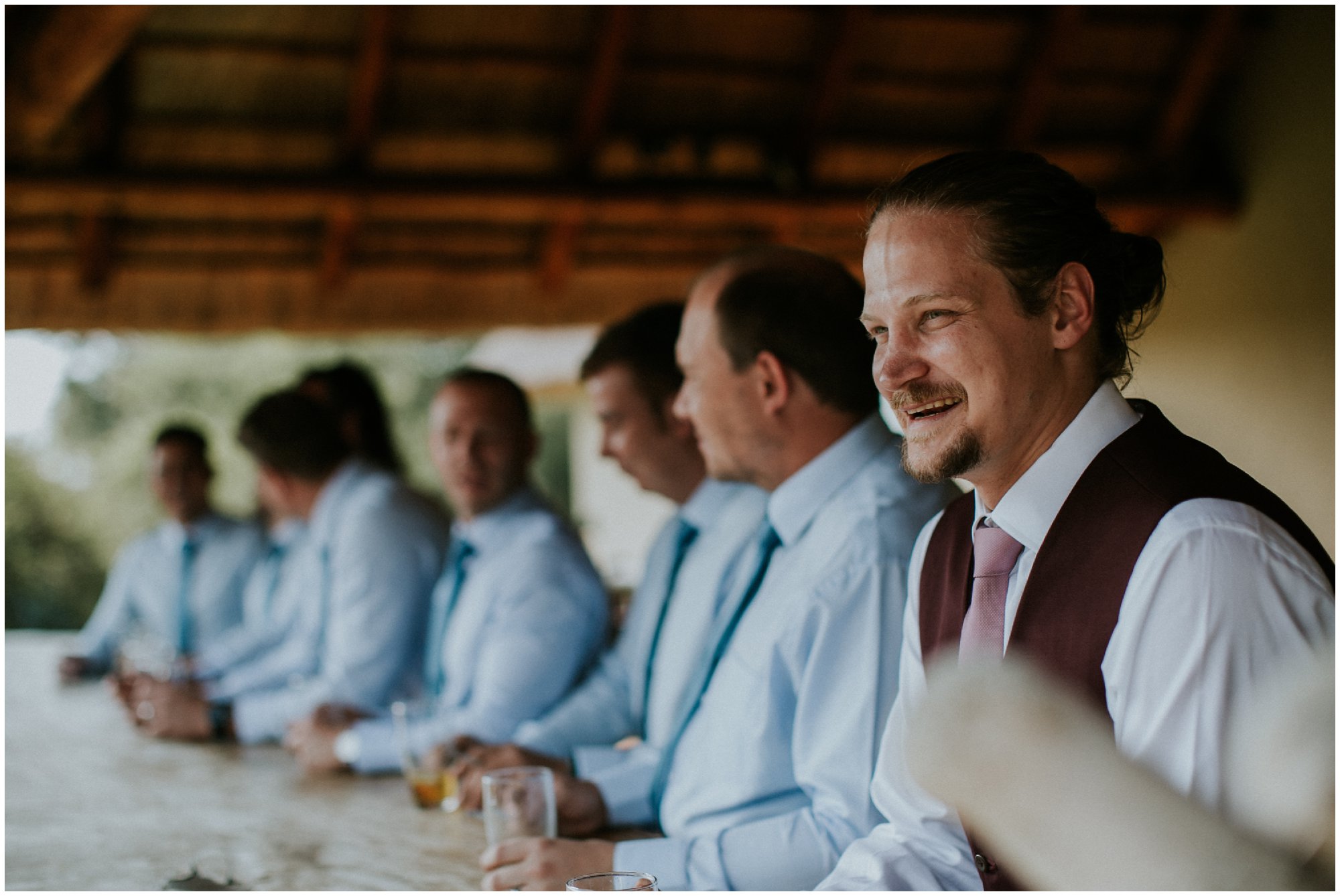 Groom and Groomsmen at an Outdoor Bohemian Destination Wedding at Francine’s Venue in Hoedspruit Limpopo by Junebug World's Best Photographer Maryke Albertyn Award Winning International Alternative Moody Photography based in Cape Town South Africa