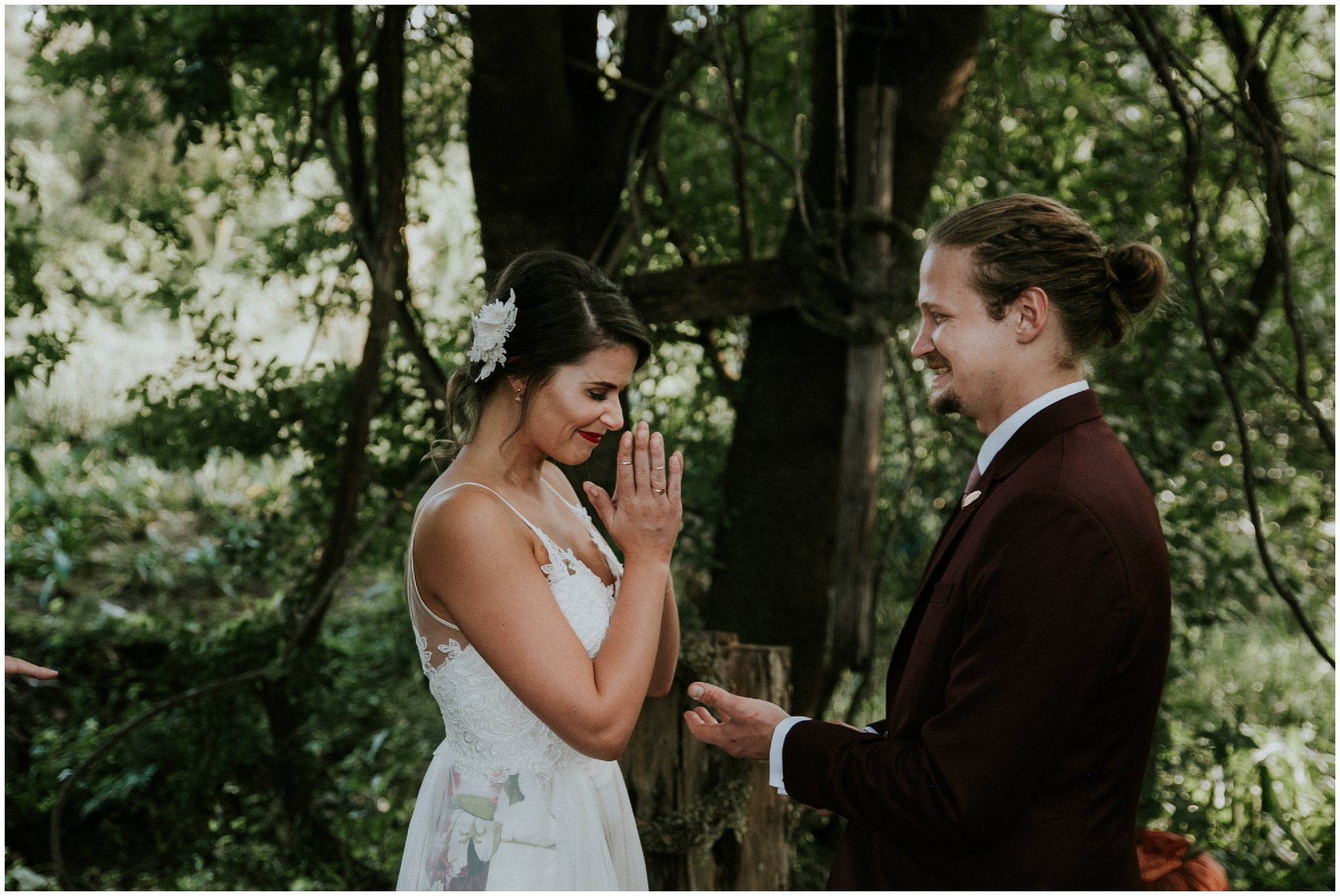 Ceremony at an Outdoor Bohemian Destination Wedding at Francine’s Venue in Hoedspruit Limpopo by Junebug World's Best Photographer Maryke Albertyn Award Winning International Alternative Moody Photography based in Cape Town South Africa